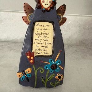 Natural Life Inspirational Angel Figurine with Floral Accents